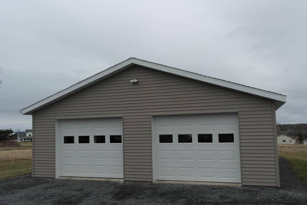 Two Car Garage, Post Frame – Eastern Sky Construction