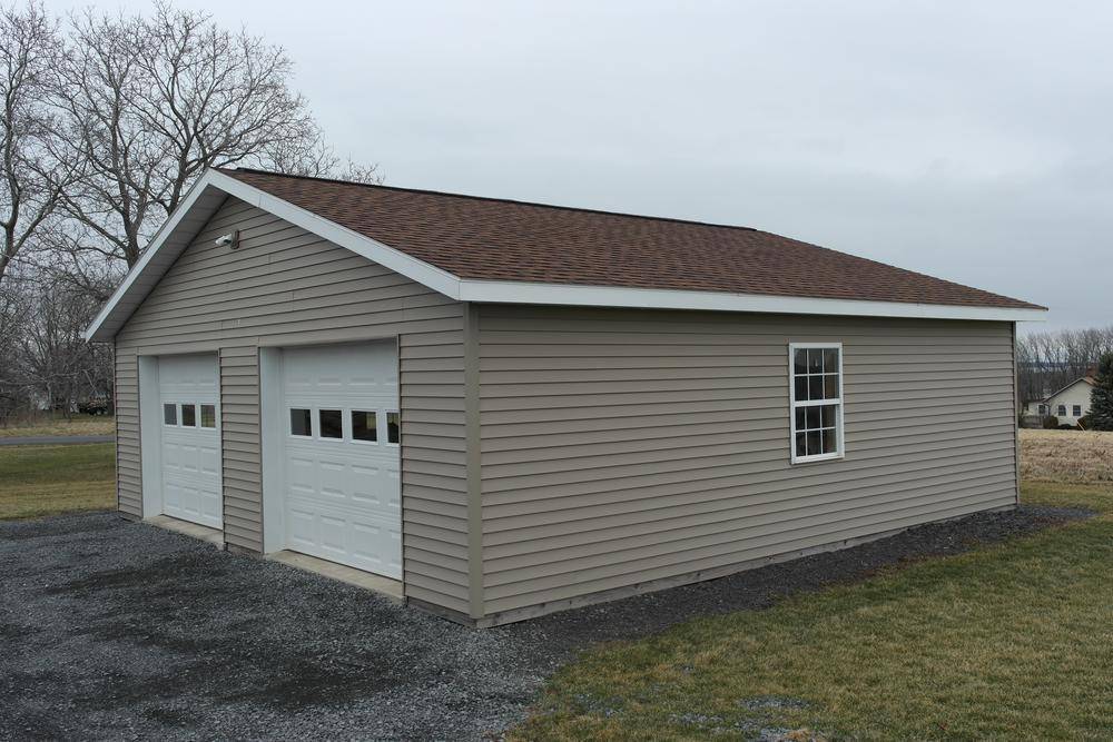 Two Car Garage, Post Frame – Eastern Sky Construction